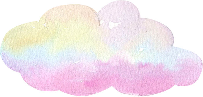 Watercolor Unicorn Cloud